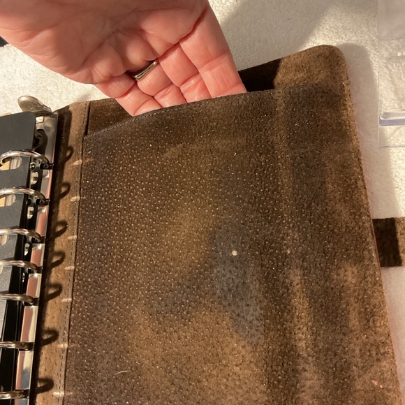 Day timer leather w/snap closure in pink for breast cancer annual w/card pen id - Picture 8 of 8